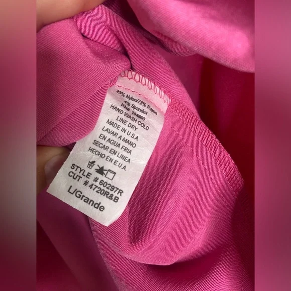 Y2k Pink Strapless Dress with purple sash - Picture 5 of 7